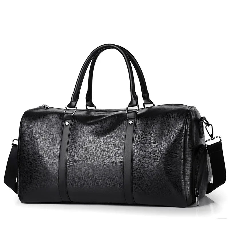 Sac weekend homme cuir marron Marron-Noir-ShopGET® 