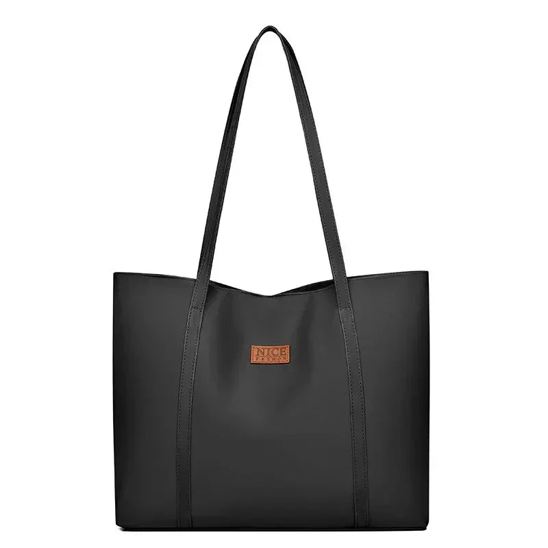 Sac cabas noir Oxford Rouge-Bleu-Gris et Blanc-Noir-ShopGET® 