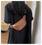 Sac banane en cuir artificiel femme