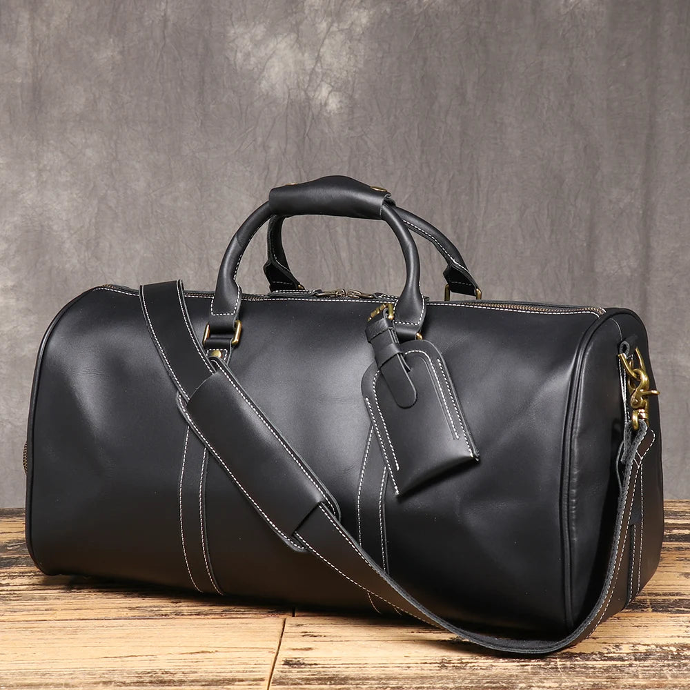 Sac polochon  noir Marron / 50 x 22 x 26cm-Café / 50 x 22 x 26cm-Noir / 50 x 22 x 26cm-ShopGET® 