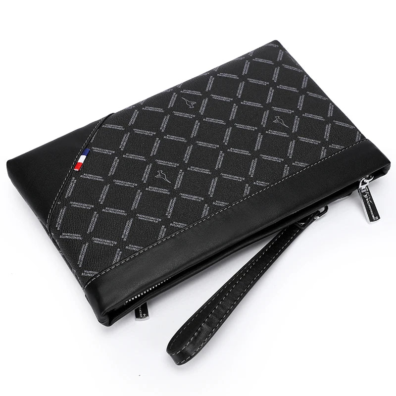 Pochette homme à décor géométrique 27cmX16.5cmX3cm-ShopGET® 