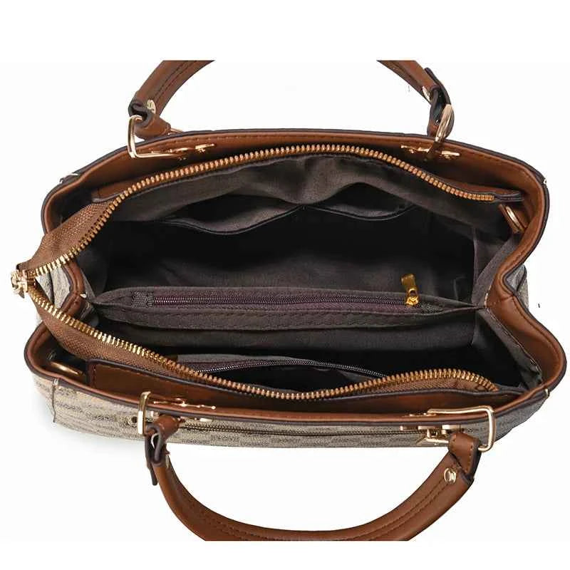 Sac cabas femme luxe Noir-Marron-Jaune-Burgundy-ShopGET® 