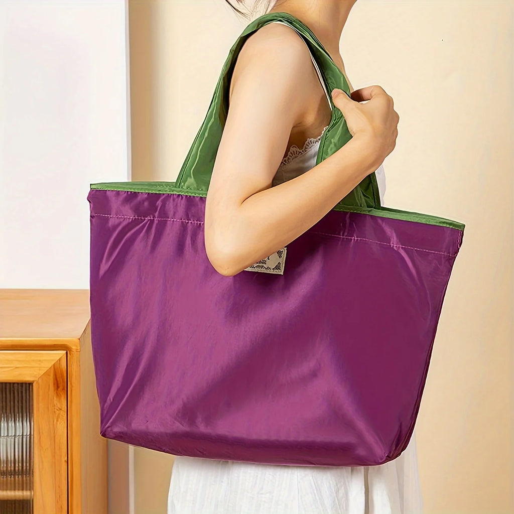 Sac de courses large de couleur pourpre Vert-Small / OFFERTE-Pourpre-Small / OFFERTE-Noir-Small / OFFERTE-Bleu-Small / OFFERTE-Vert-Large / OFFERTE-Pourpre-Large / OFFERTE-Noir-Large / OFFERTE-Bleu-Large / OFFERTE-ShopGET® 