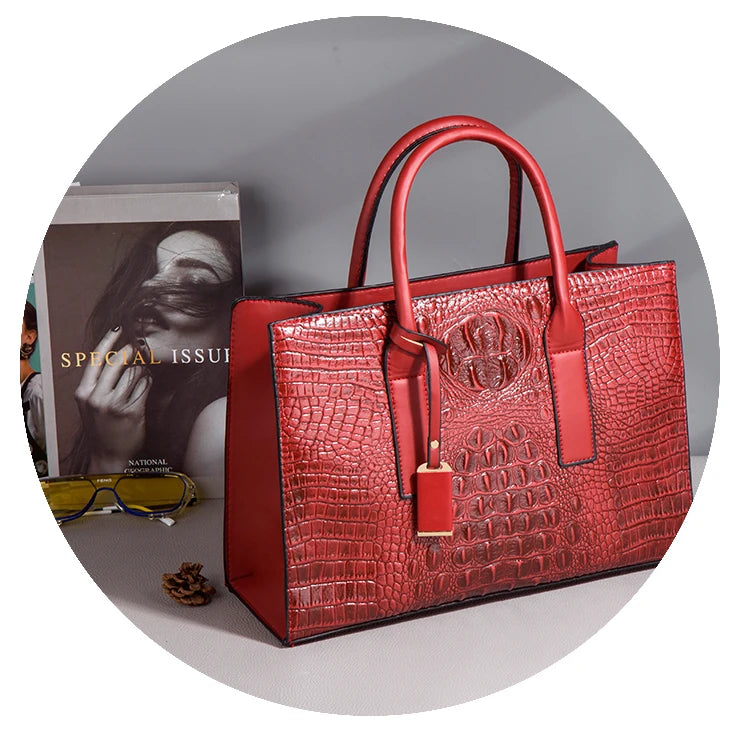 Sac cabas noir traveasy Vintage en cuir Marron-Noir-Rouge-ShopGET® 