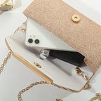 Pochette femme soirée originale Blanc-Noir-Champagne-Argent-ShopGET® 