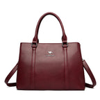 Sac cabas en cuir à bandoulière pour femme Jaune-Bleu-Wine Rouge-Noir-Pourpre-Gris-ShopGET® 