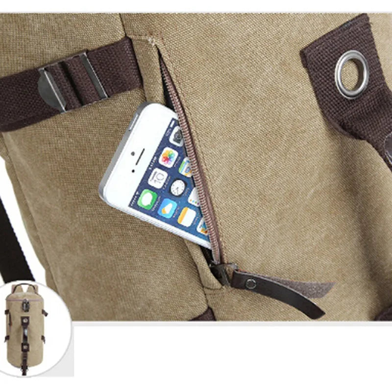 Sac polochon sport de randonnée Marron-Vert-Kaki-Bleu-Noir-ShopGET® 