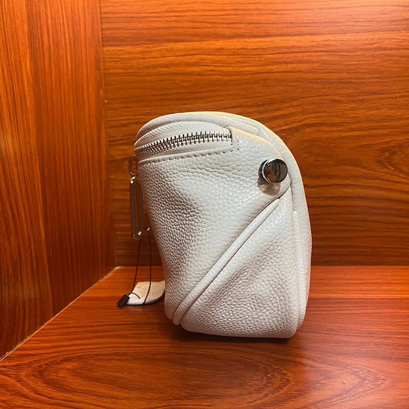 Sac banane femme chic à bandoulière en cuir de vache