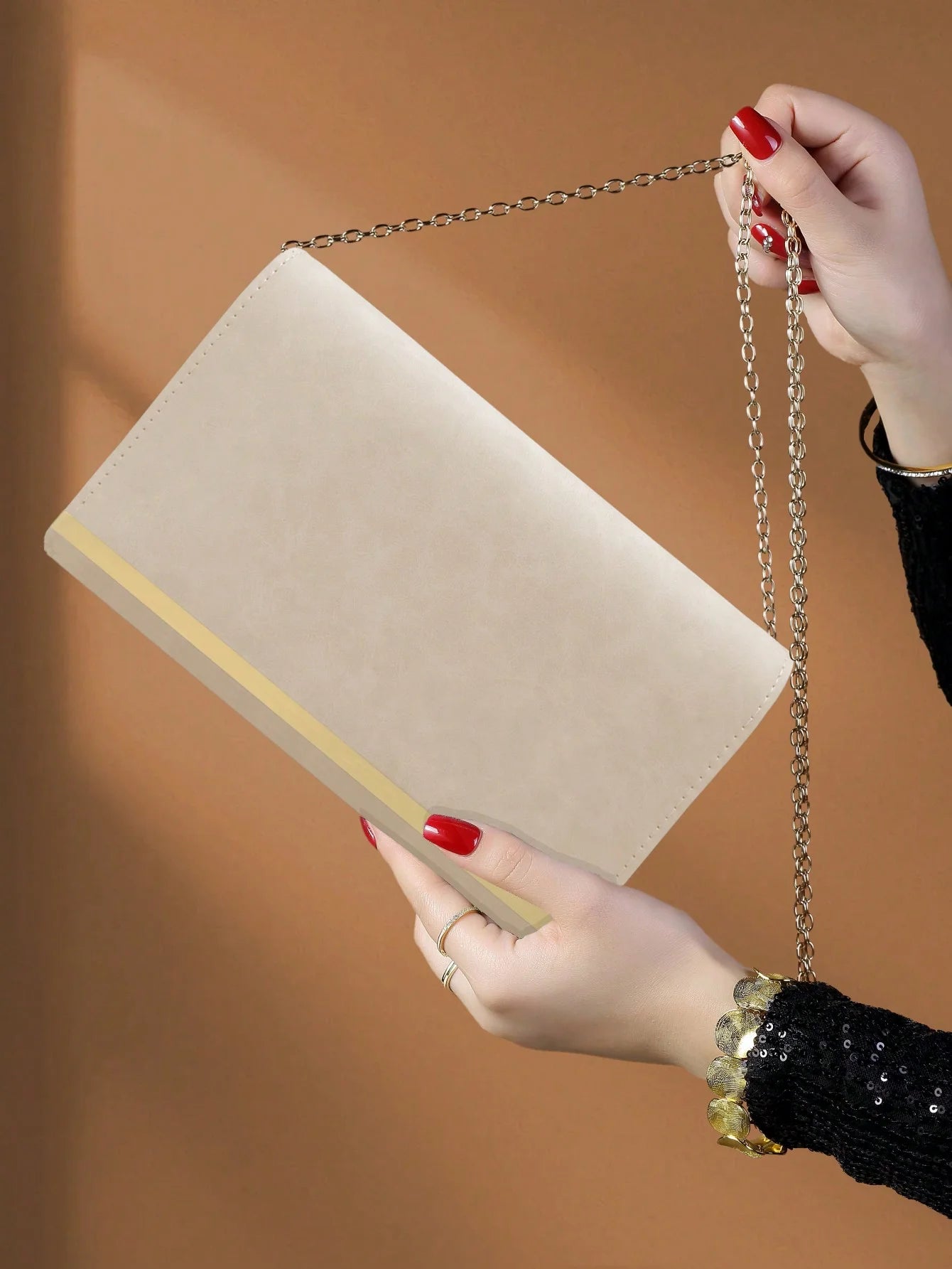 Portefeuille pochette femme de luxe Bleu-Apricot-Lotus-ShopGET® 