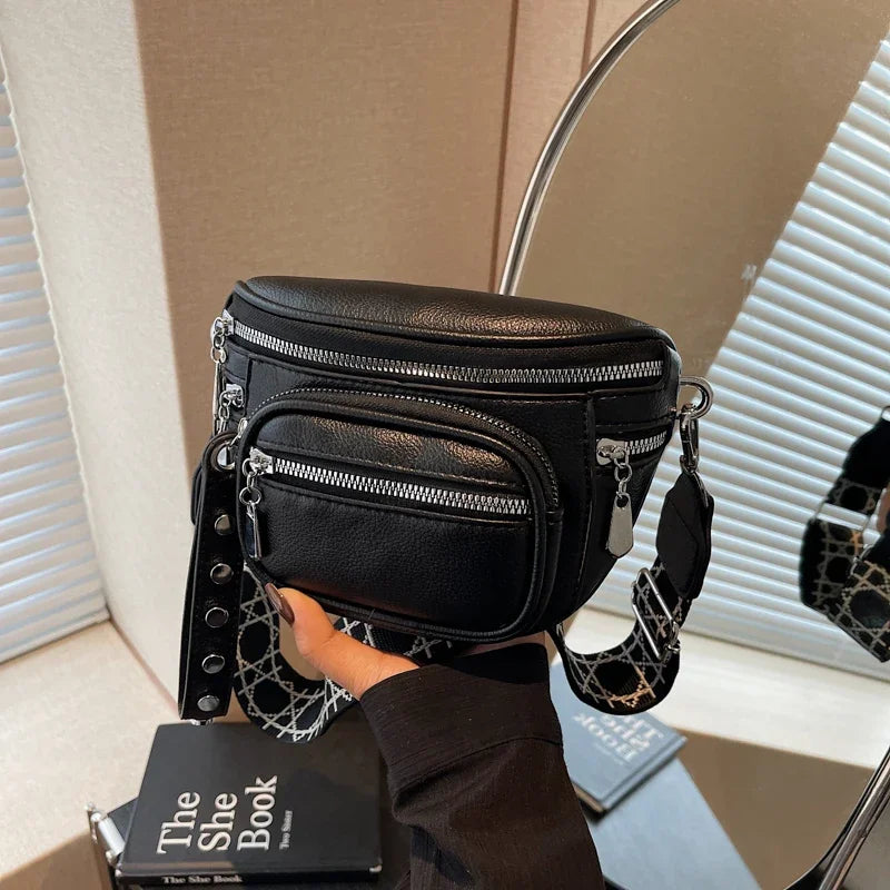 Petit sac banane cuir souple femme