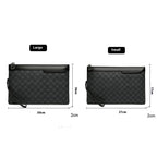Pochette homme plaid en forme d'enveloppe Noir / 30cm x 19cm x 2cm-Noir / 27cm x 17cm x 2cm-ShopGET® 