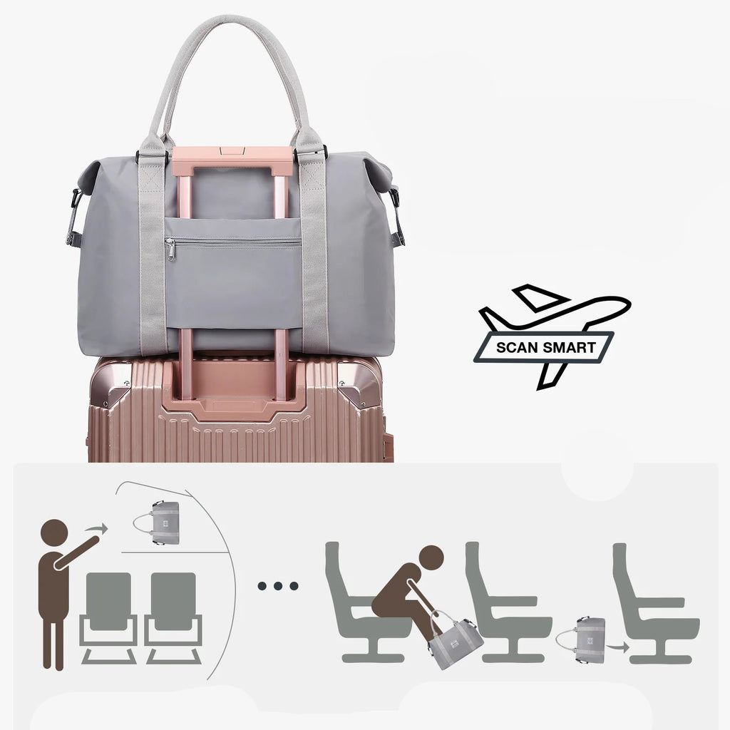 Sac weekend homme tote bag tendance Gris-ShopGET® 