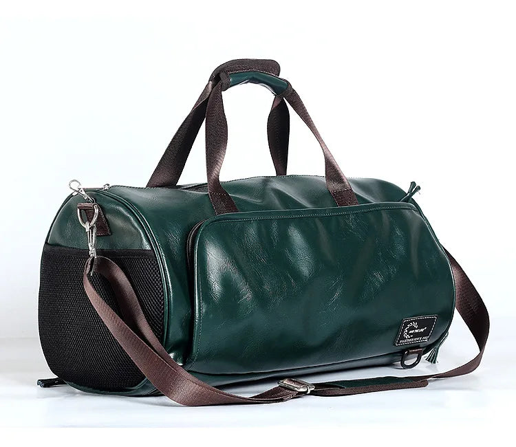 Sac polochon vintage de luxe Noir Jaune-Noir-Vert A-Vert B-ShopGET® 