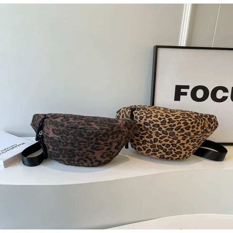 Grand sac banane léopard