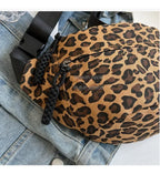 Sac banane léopard en canvas tendance