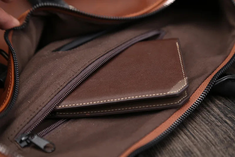 Sac weekend en cuir pour femme à bandoulière Marron / OFFERTE-ShopGET® 