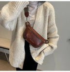 Sac banane en cuir artificiel femme