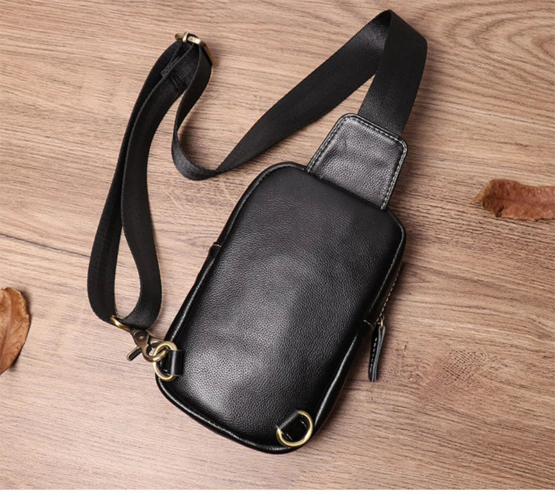 Petit sac banane  cuir peau de vache homme - ShopGET®