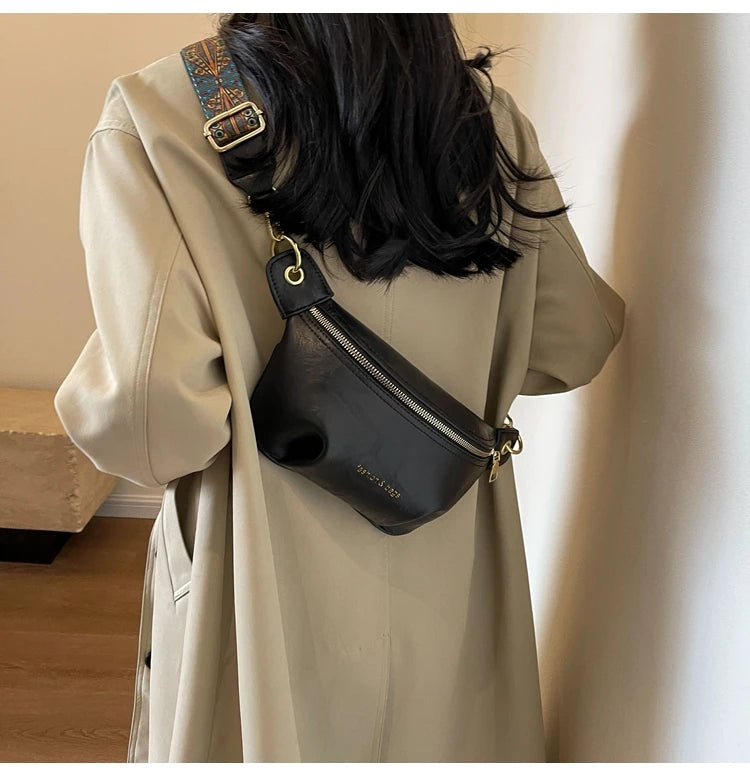 Sac banane en cuir artificiel femme