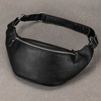 Sac banane en cuir solide pour homme