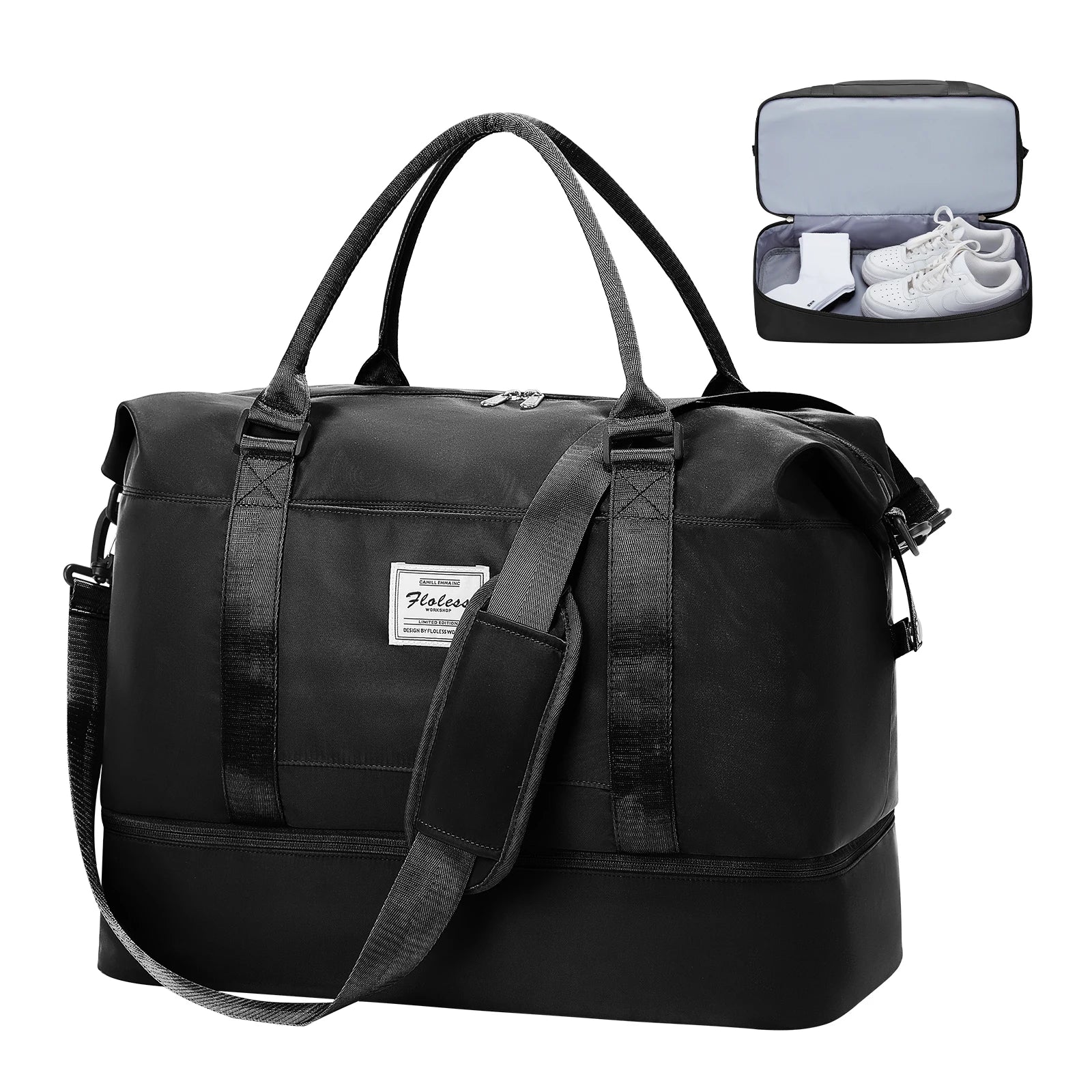 Sac weekend classique pour homme Bleu A-Bleu B-Noir-Beige-Pourpre-Vert-Gris-ShopGET® 