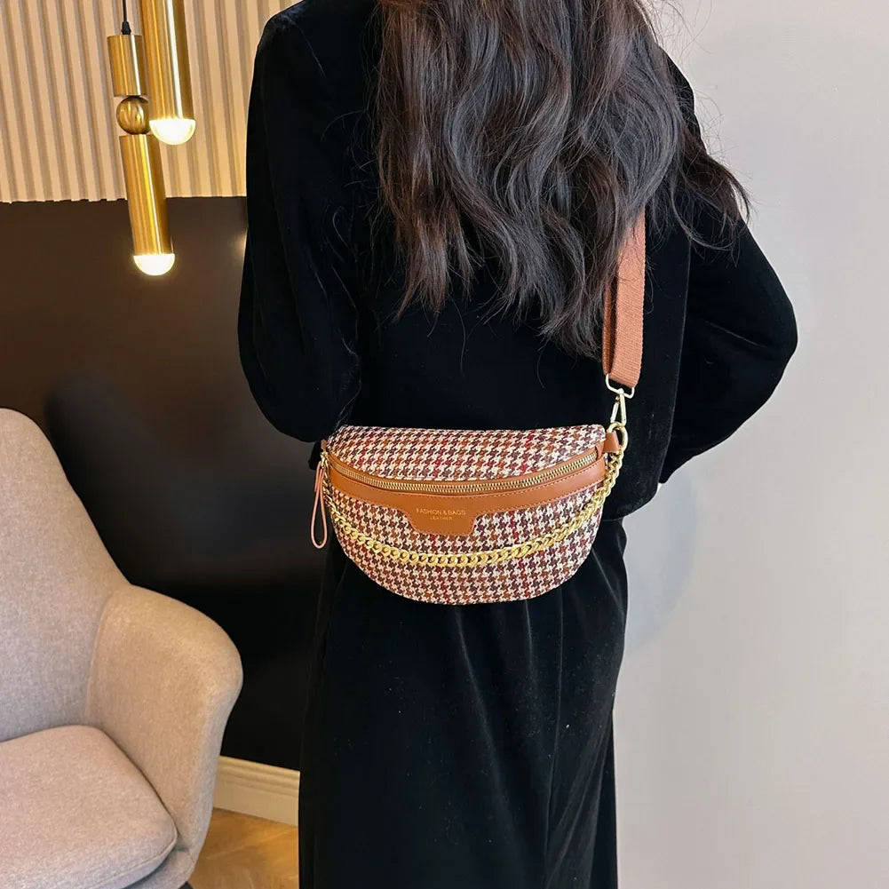 sac banane femme tendance grand capacité à chaine