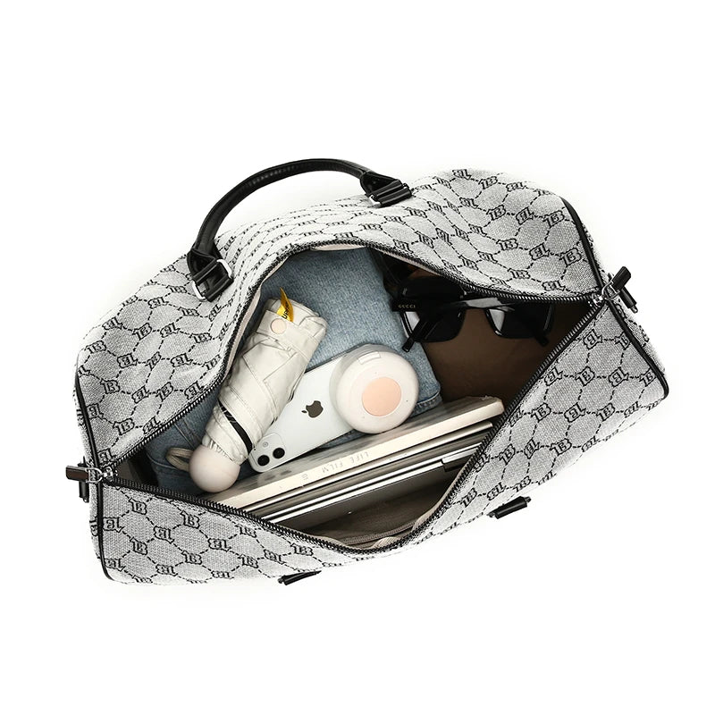 Sac weekend homme tendance Marron-Noir-ShopGET® 