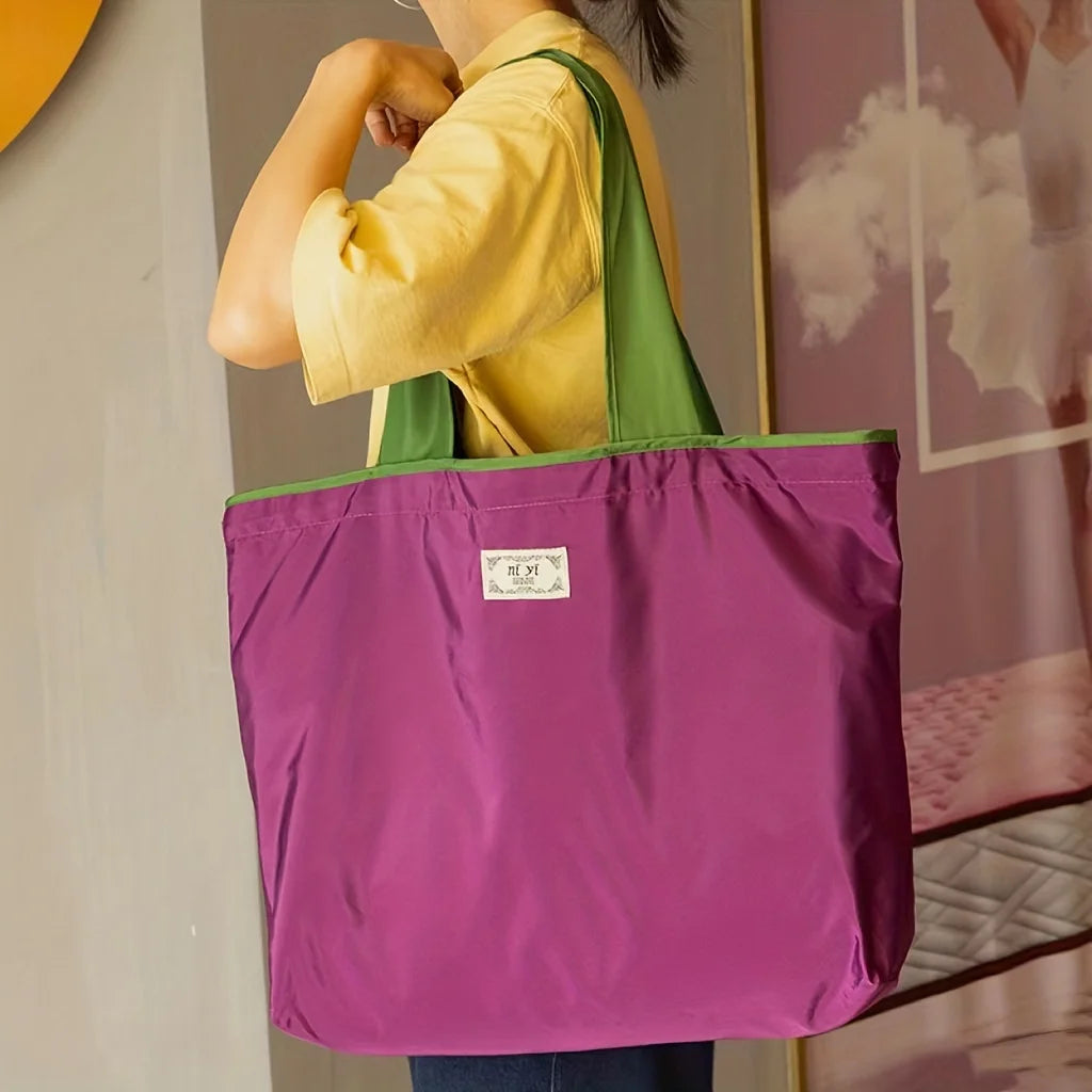 Sac de courses large de couleur pourpre Vert-Small / OFFERTE-Pourpre-Small / OFFERTE-Noir-Small / OFFERTE-Bleu-Small / OFFERTE-Vert-Large / OFFERTE-Pourpre-Large / OFFERTE-Noir-Large / OFFERTE-Bleu-Large / OFFERTE-ShopGET® 