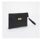 Sac pochette femme luxe cuir Kaki / 25x2x17cm-Noir / 25x2x17cm-ShopGET® 