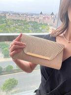 Pochette femme soirée originale Blanc-Noir-Champagne-Argent-ShopGET® 