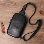 Petit sac banane  cuir peau de vache homme - ShopGET®