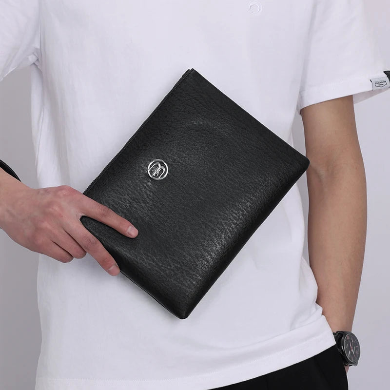 Pochette homme d'affaire moderne Marron A / 25cm x 19cm x 2cm-Noir / 25cm x 19cm x 2cm-Marron B / 25cm x 19cm x 2cm-ShopGET® 