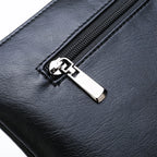 Pochette homme en cuir idéal pour VIP party Noir / 30cm x 19cm x 2cm-Noir / 27cm x 17cm x 2cm-ShopGET® 