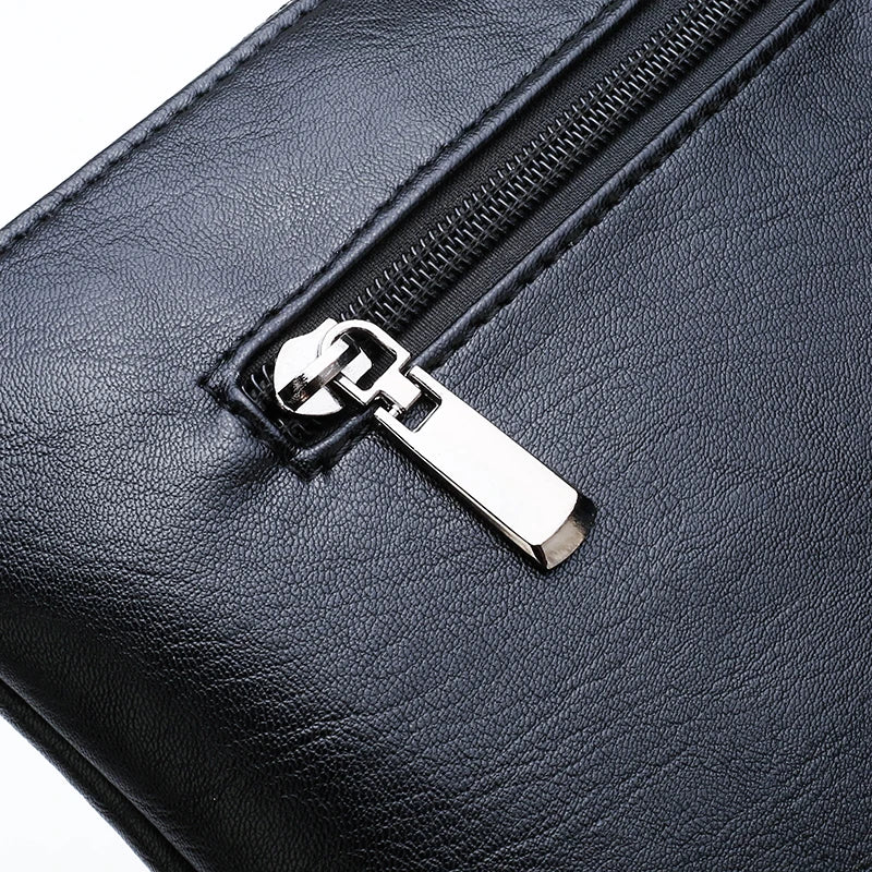 Pochette homme en cuir idéal pour VIP party Noir / 30cm x 19cm x 2cm-Noir / 27cm x 17cm x 2cm-ShopGET® 