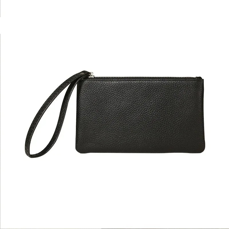 Pochette femme cuir noir Noir / 20cmx1cmx11cm-ShopGET® 