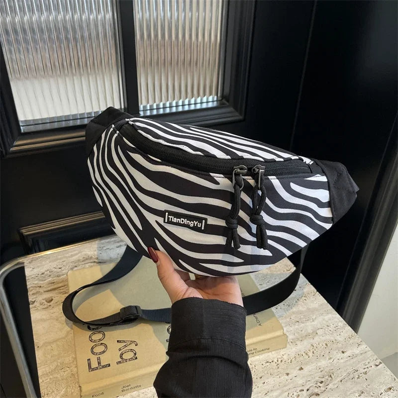 Sac banane léopard à bandoulière solide