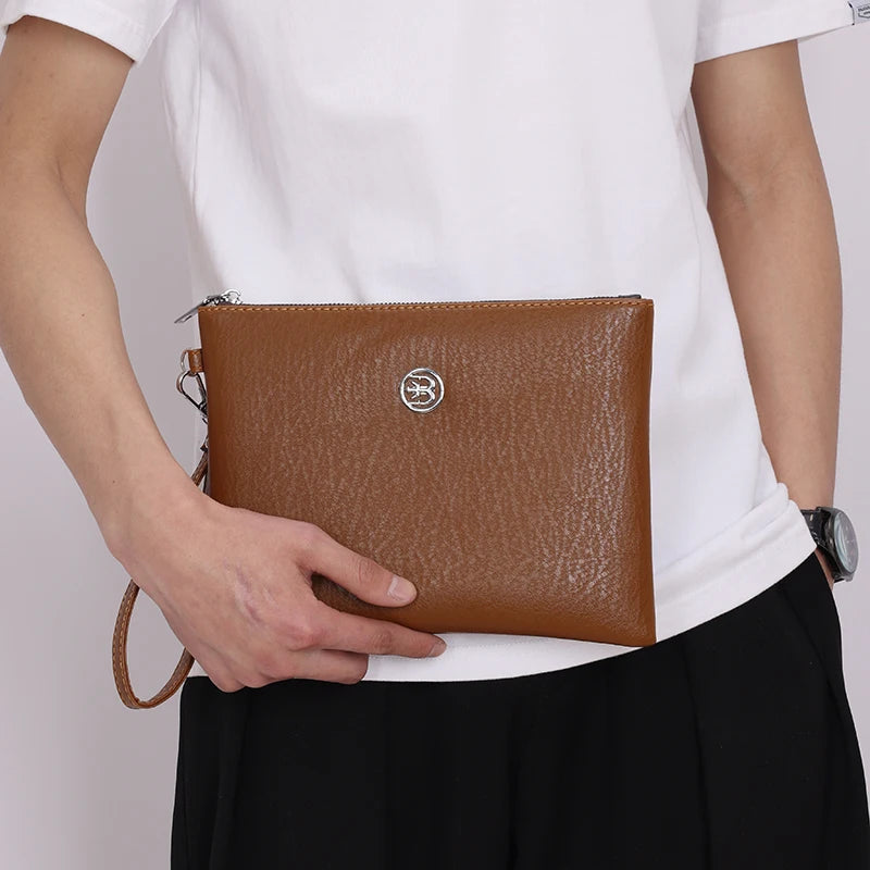 Pochette homme d'affaire moderne Marron A / 25cm x 19cm x 2cm-Noir / 25cm x 19cm x 2cm-Marron B / 25cm x 19cm x 2cm-ShopGET® 