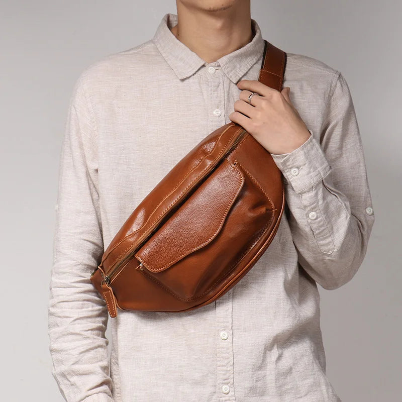 Sac banane homme en cuir solide - ShopGET®