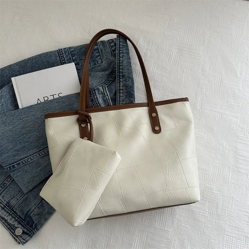 Sac cabas femme vintage Marron / 36x25x12cm-Argenté / 36x25x12cm-Beige / 36x25x12cm-Noir / 36x25x12cm-Multicolore / 36x25x12cm-ShopGET® 