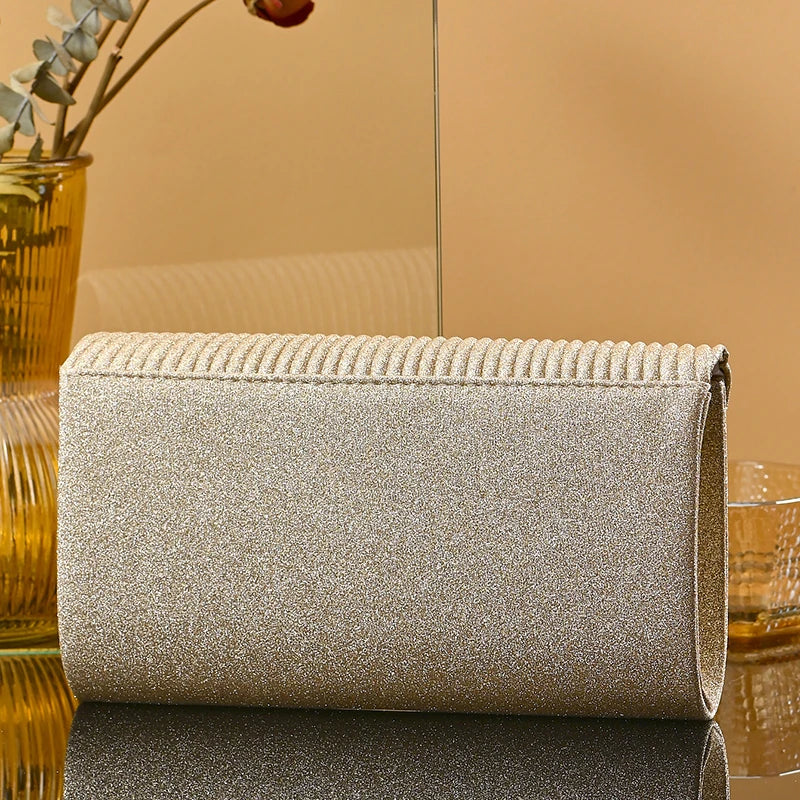 Pochette femme soirée originale Blanc-Noir-Champagne-Argent-ShopGET® 