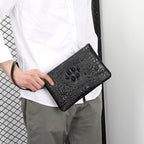 Pochette homme plat en cuir de haut qualité A / 24cm x 16cm x 2cm-B / 24cm x 16cm x 2cm-C / 24cm x 16cm x 2cm-D / 24cm x 16cm x 2cm-ShopGET® 