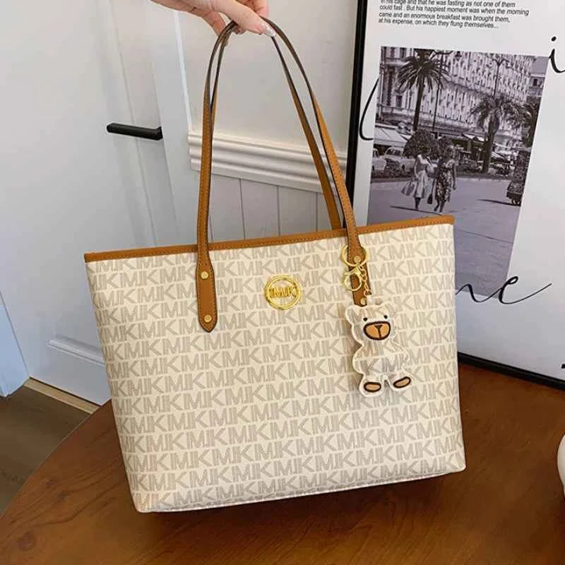 Sac cabas femme voyage de luxe Marron / 44x29x13cm / Offerte-Blanc / 44x29x13cm / Offerte-ShopGET® 