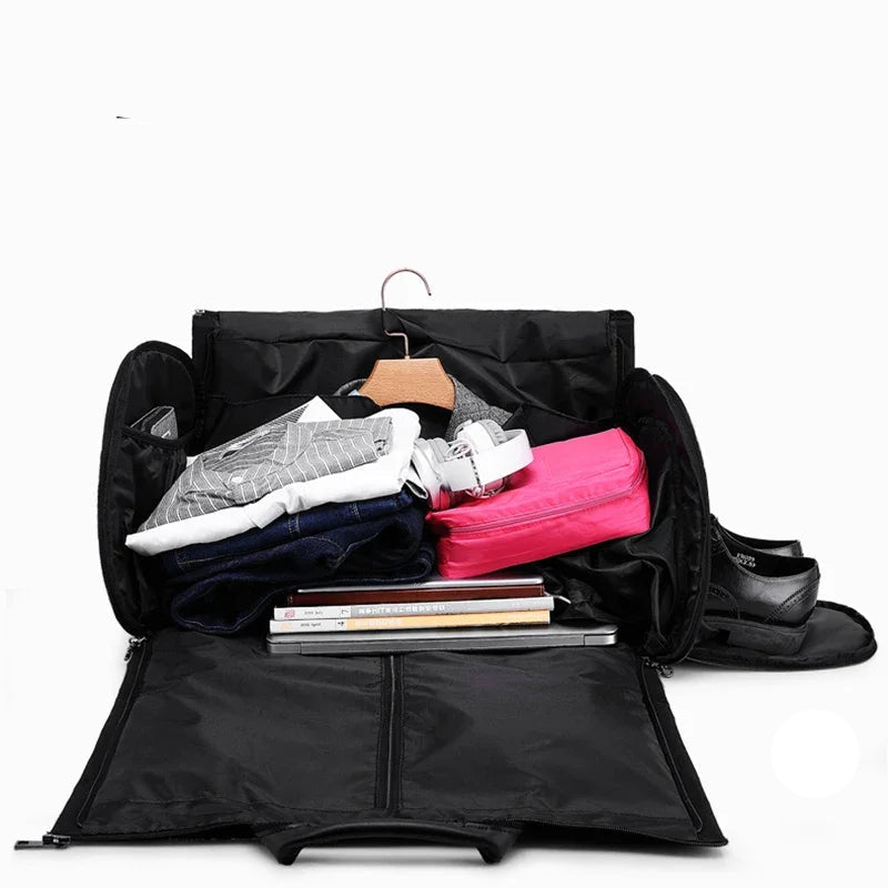Grand sac weekend à bandoulière Gris-Noir-Gris Sombre-ShopGET® 