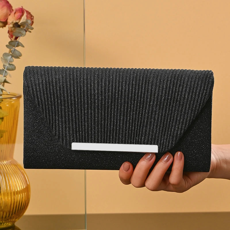 Pochette femme soirée originale Blanc-Noir-Champagne-Argent-ShopGET® 