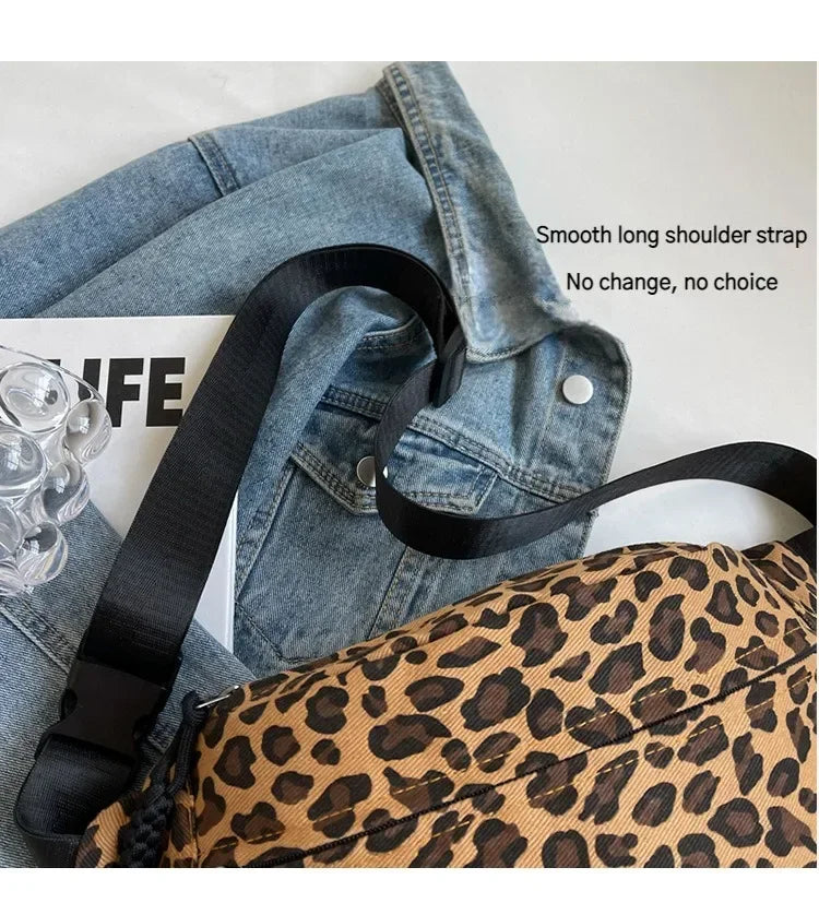 Sac banane léopard en canvas tendance