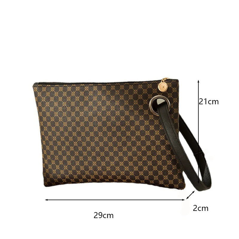 Pochette cuir femme Marron-Rose-Noir-ShopGET® 