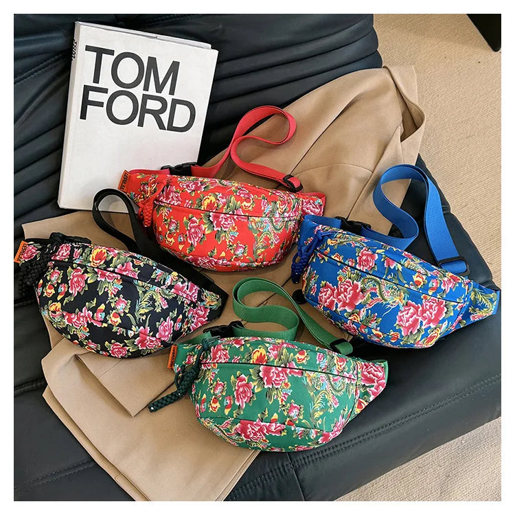 Sac banane voyage floral pour femme - ShopGET®