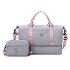 Sac weekend femme tissu Rose-Bleu-Blanc-Pourpre-Gris-Noir-ShopGET® 