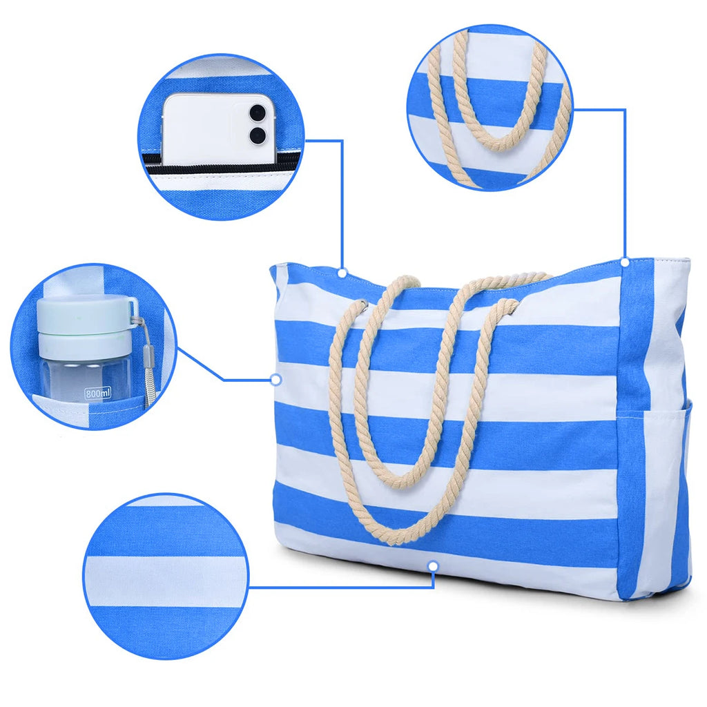 Sac de courses avec fermeture Noir-Bleu-Gris-Vert-Jaune-Azure-Matcha-ShopGET® 