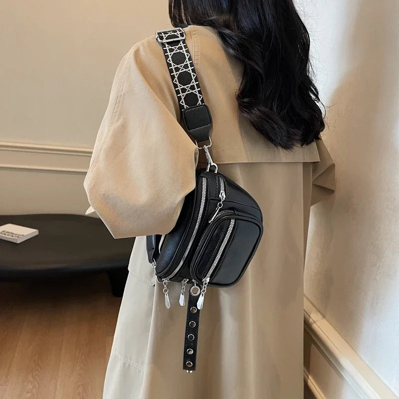 Petit sac banane cuir souple femme